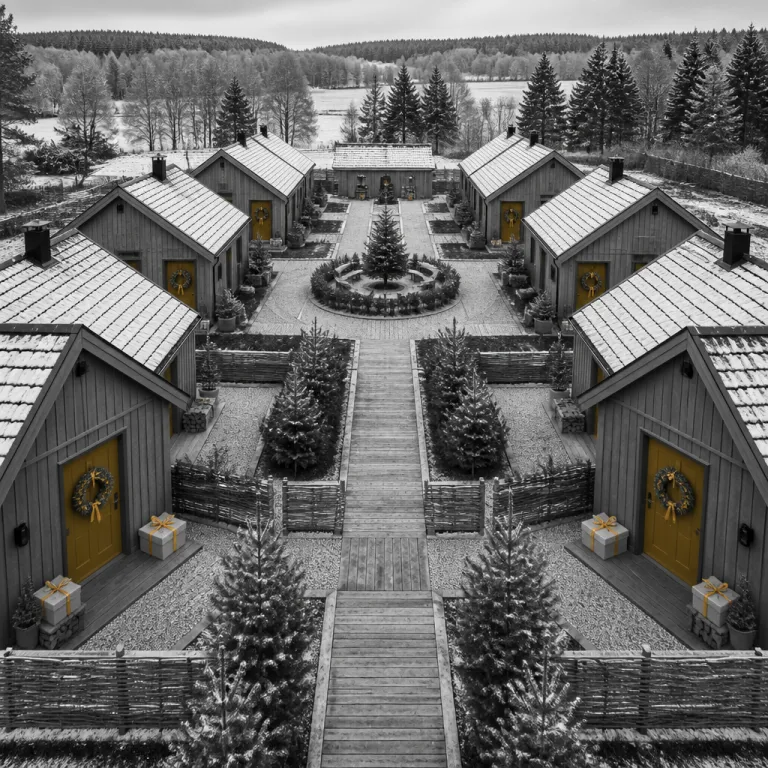Elegant christmas holiday lodges for a magical countryside escape